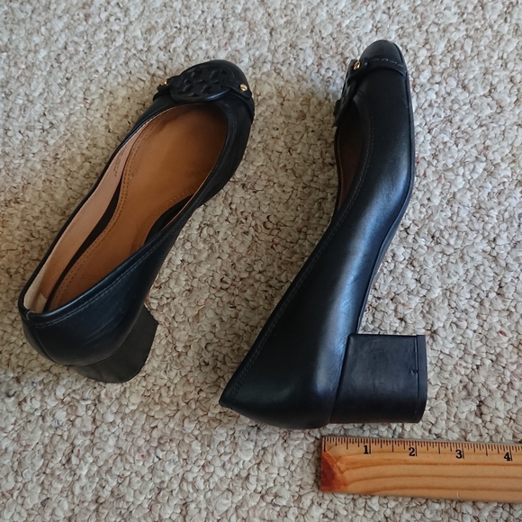 Tory Burch Mini Miller Logo Pump Heels - Black Size 7.5 - Picture 8 of 15